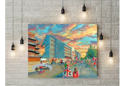 Leyton Orient FC Brisbane Road Stadium 'Going to the Match' Wall Art Canvas